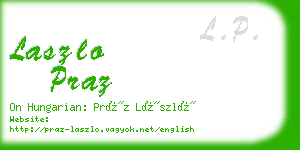 laszlo praz business card